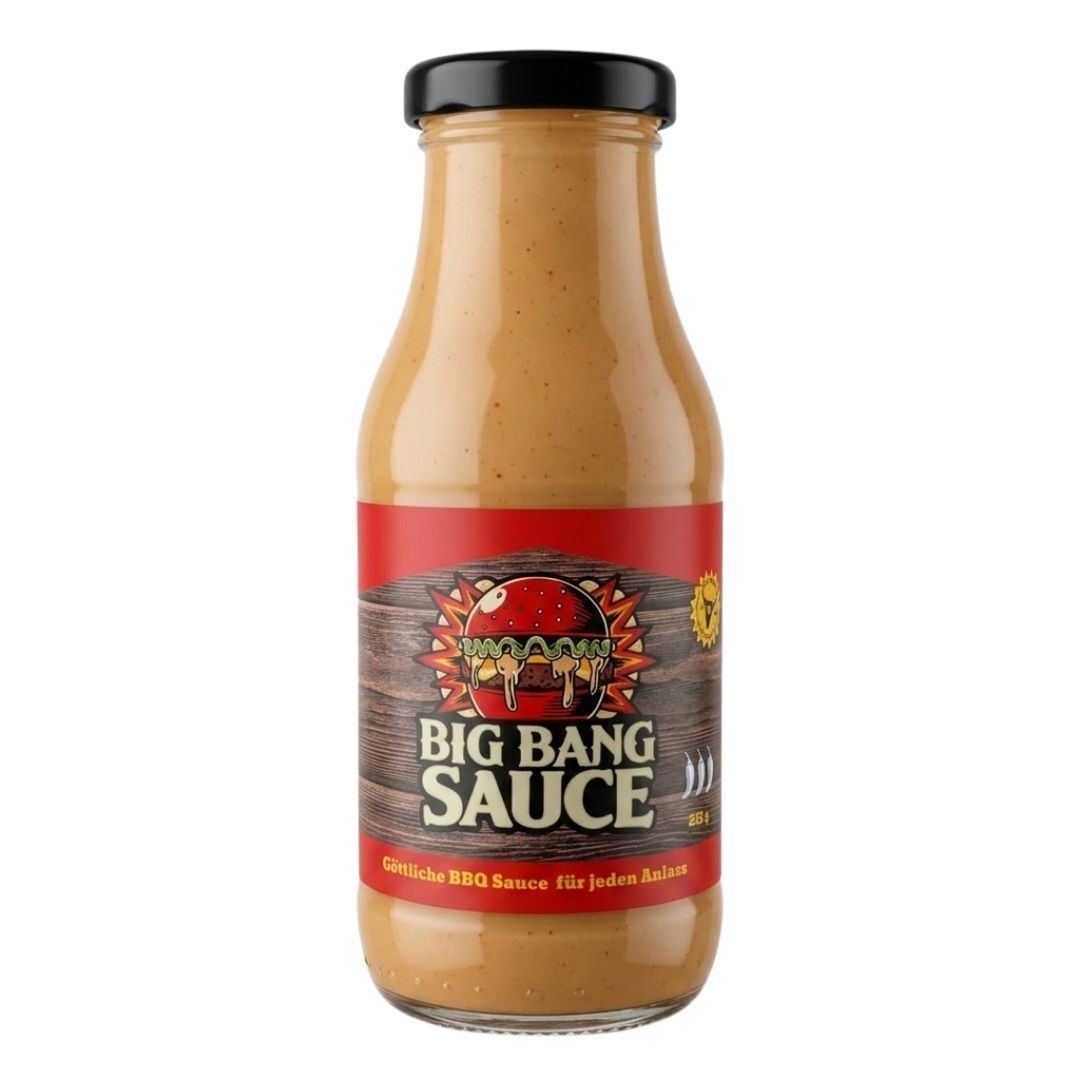 Big Bang Sauce – cremige BBQ Sauce für Burger & Grillgerichte 225g